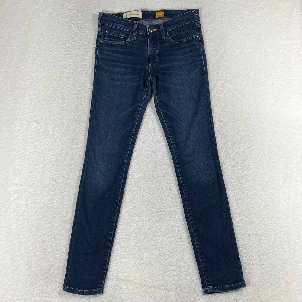 Pilcro and the Letterpress Jeans no. 27 (28x28) Serif Womens Slim Straight Blue